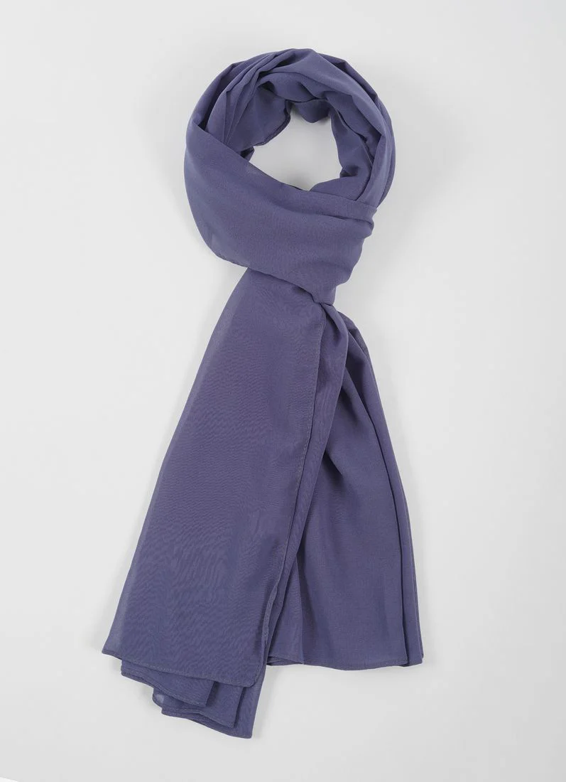 Dark Grey Georgette Soft scarf - Image 2