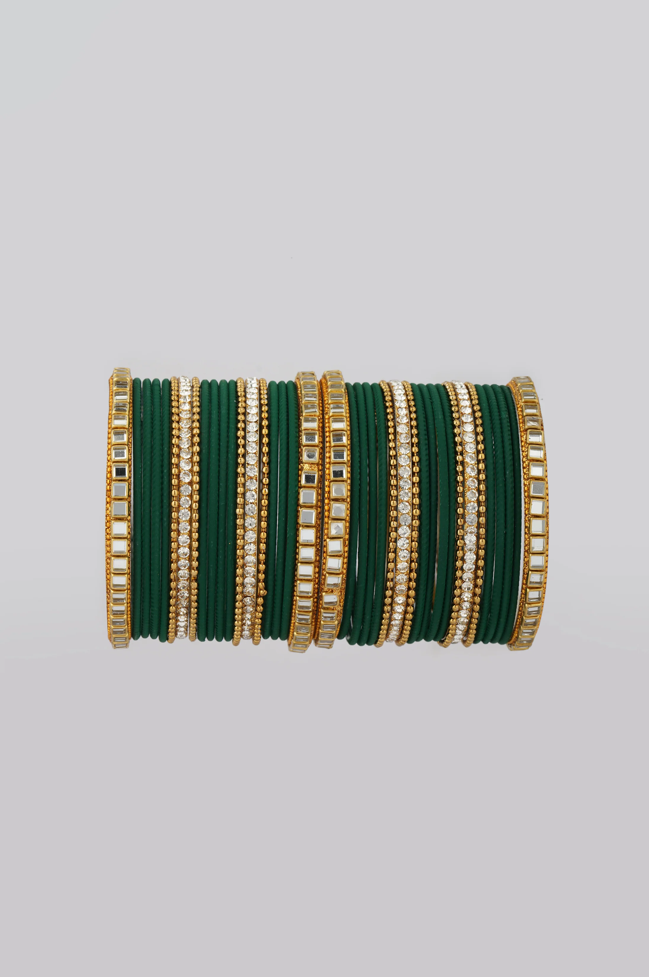 Double Bangle Set In Green - Image 3