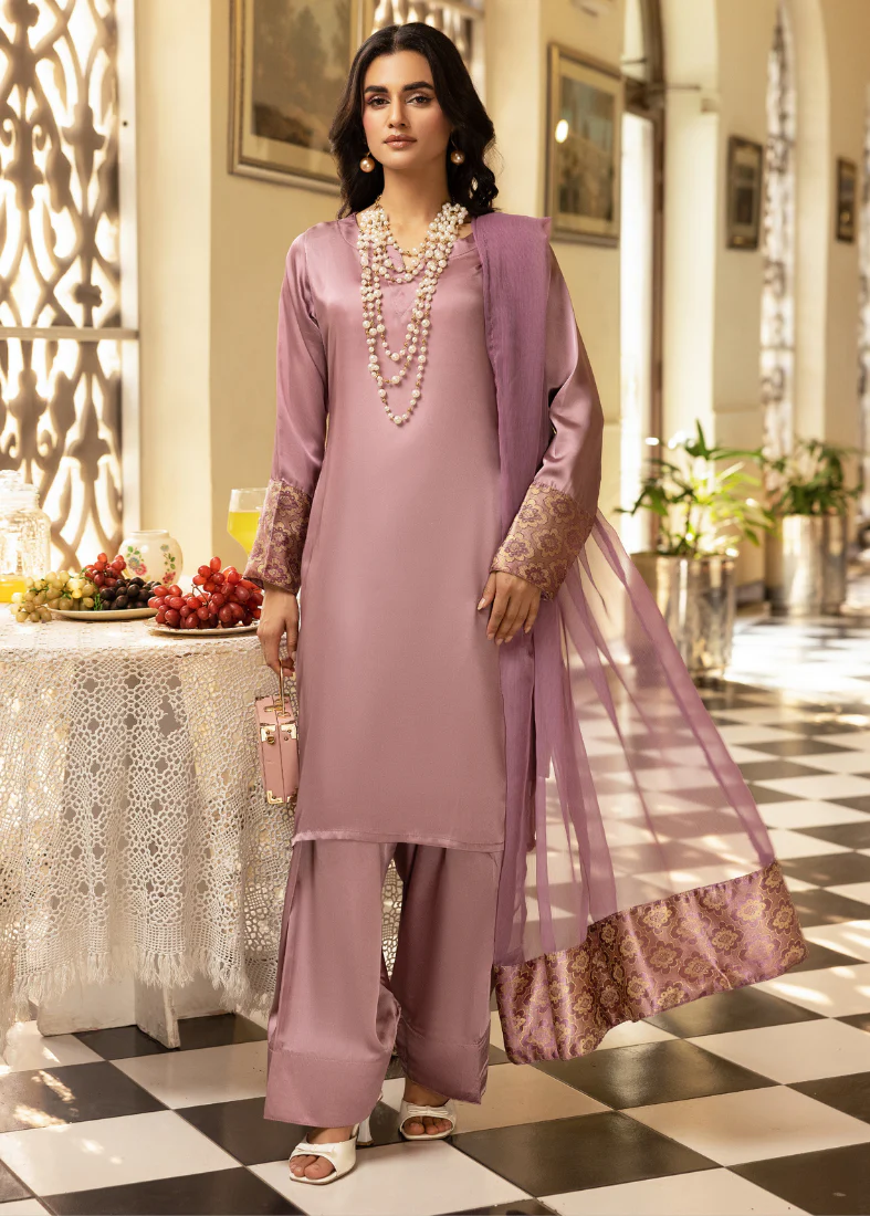 Dusky Pink Farshi Salwar Suit Set - Image 2