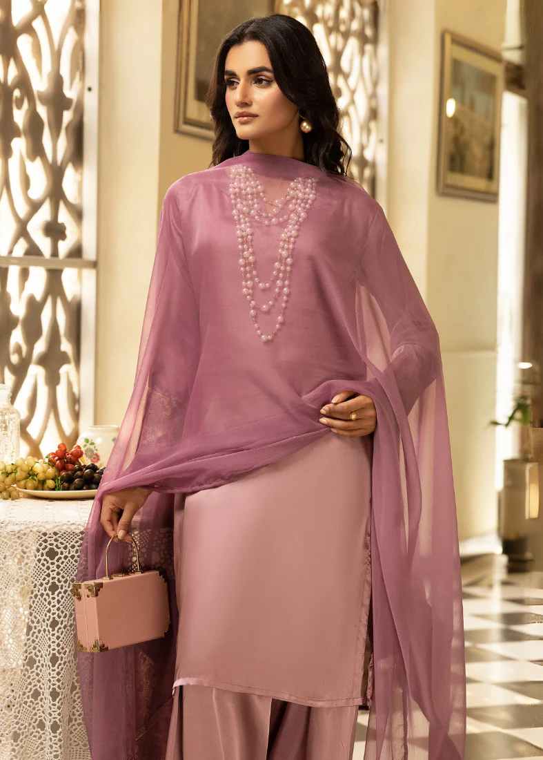 Dusky Pink Farshi Salwar Suit Set - Image 4