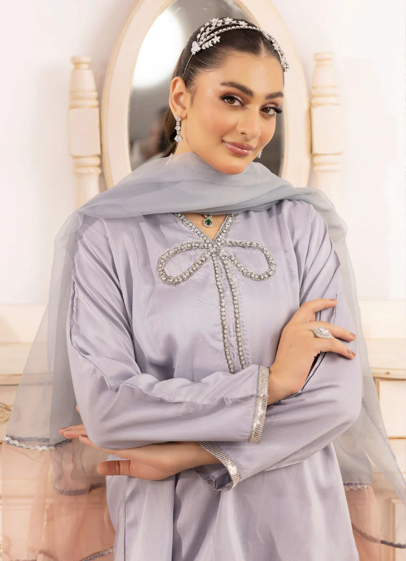 Elegant Grey Viscose Suit Set - Image 5