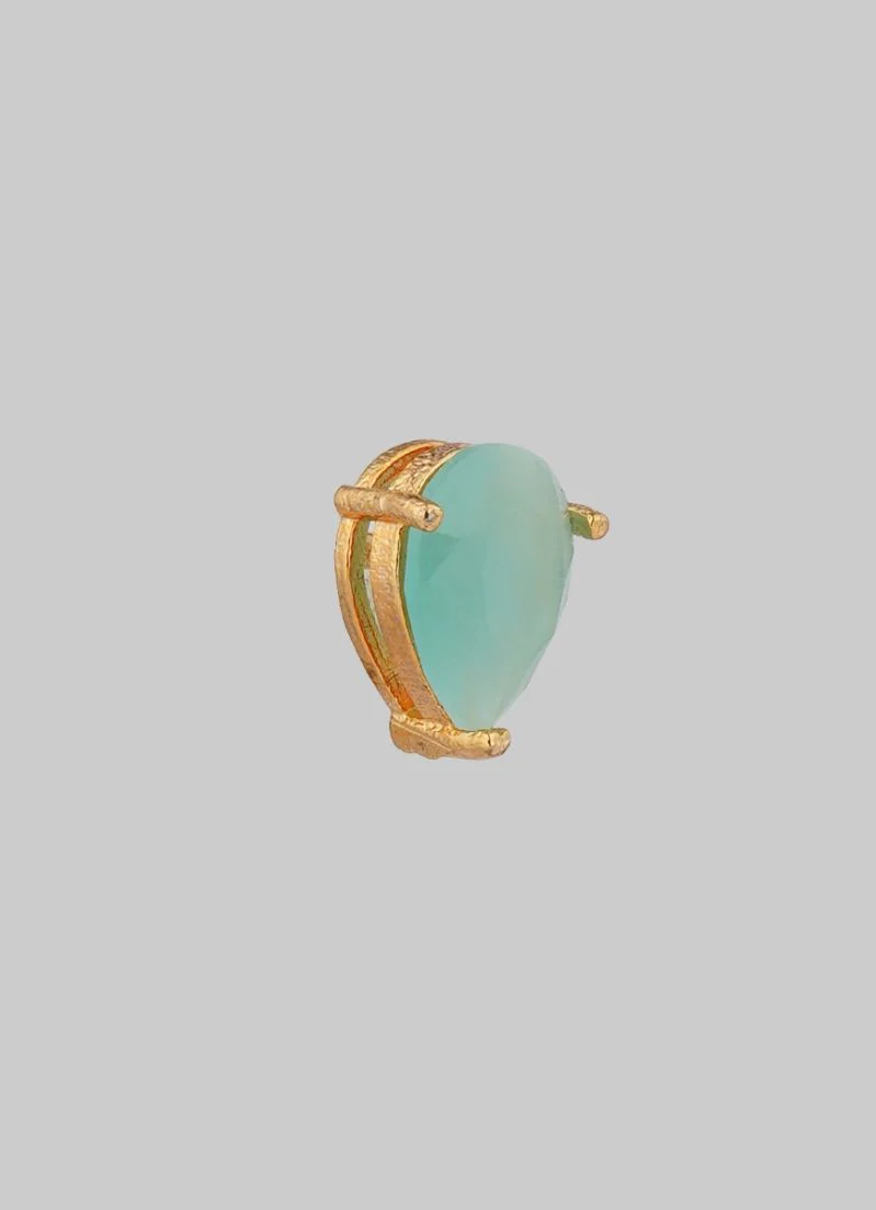 Elegant Mint Green Stone Stud Earrings - Timeless & Chic Jewelry - Image 3