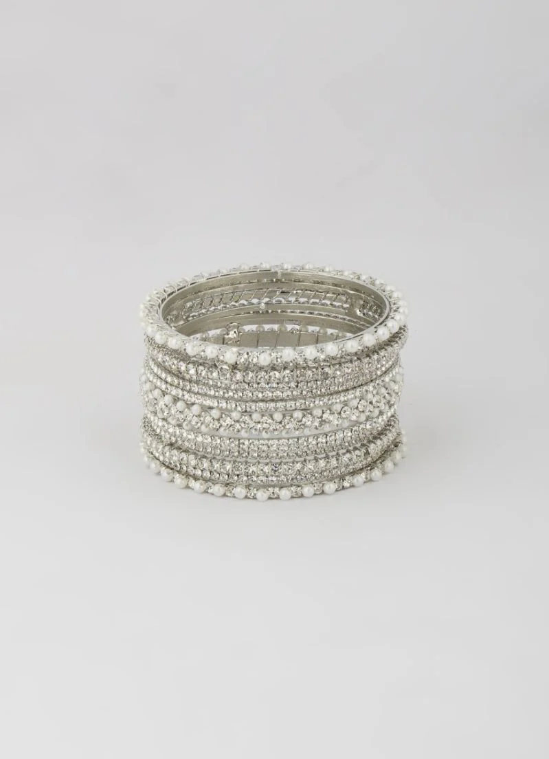 Exquisite Diamante Bangle Set - Image 2