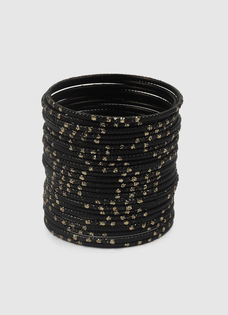 Girls Black Dot Bangles - Image 2