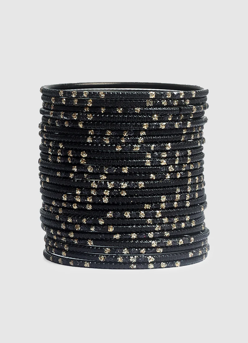 Girls Black Dot Bangles - Image 3