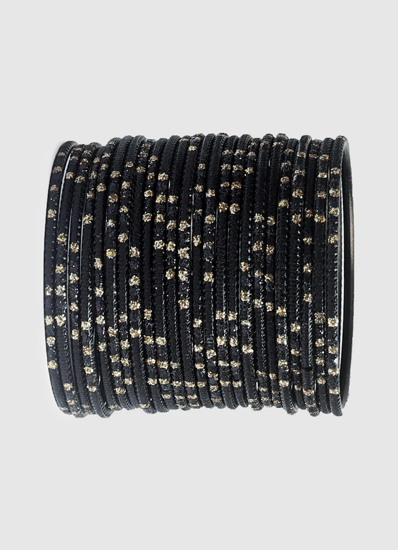 Girls Black Dot Bangles - Image 4