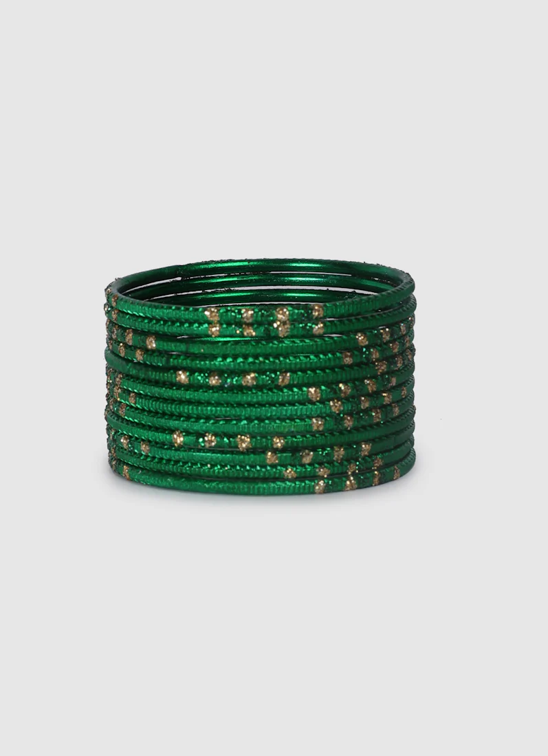 Girls Green Dot Bangles - Image 2