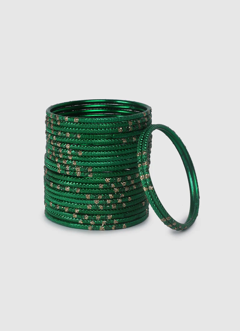 Girls Green Dot Bangles - Image 3