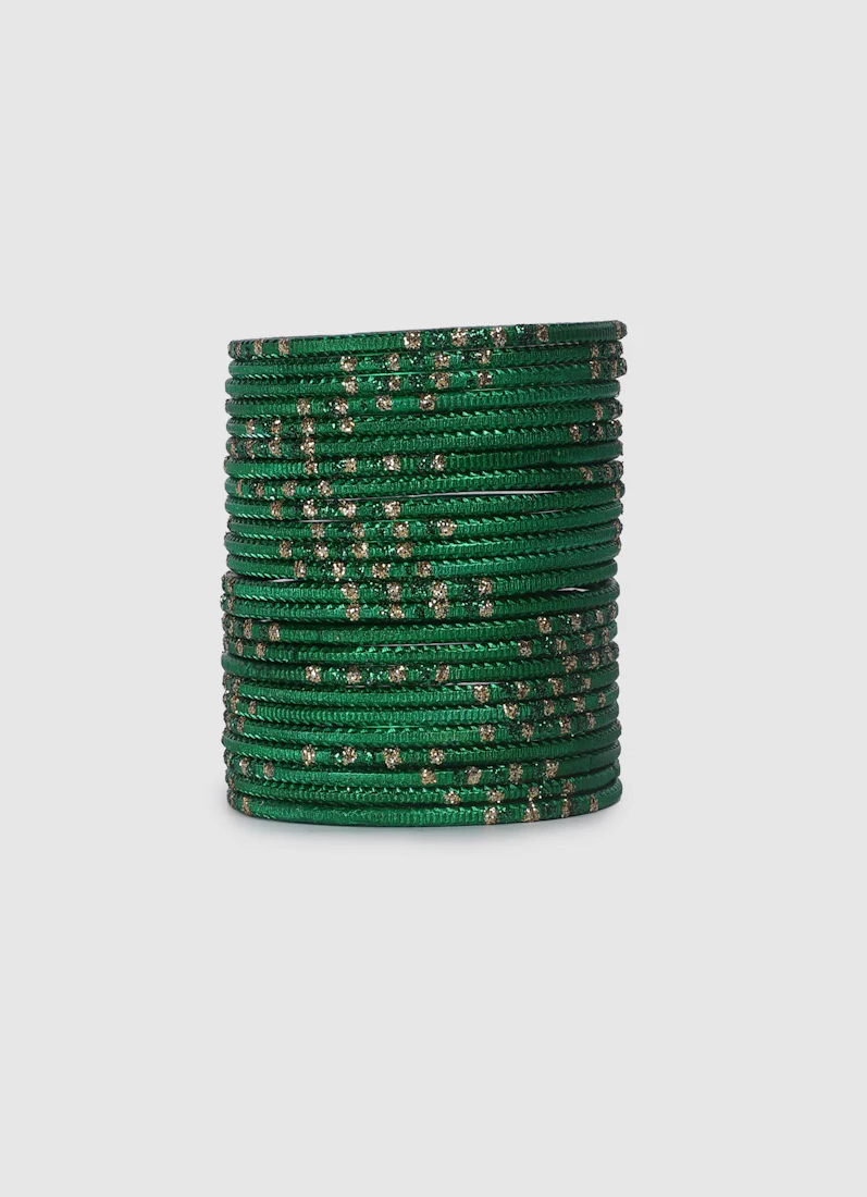Girls Green Dot Bangles - Image 4