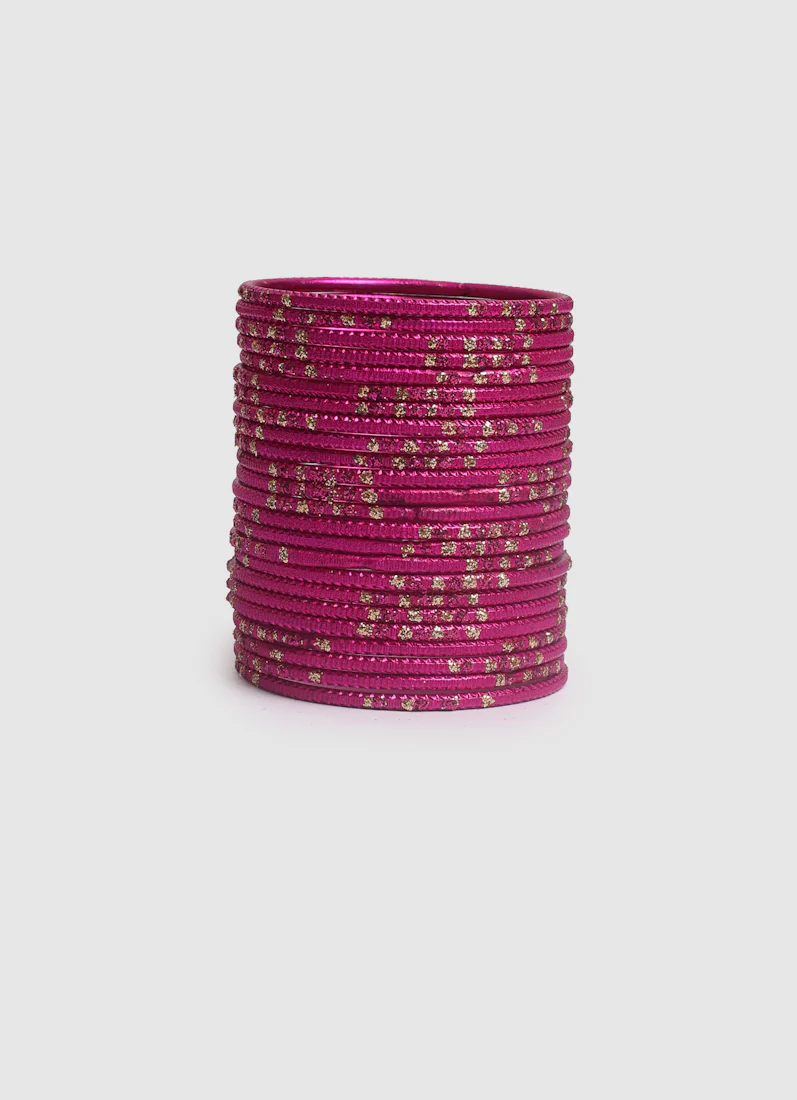 Girls Rani Pink Dot Bangles - Image 2