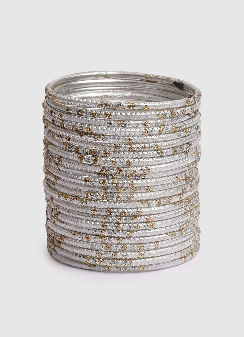Girls Silver Dot Bangles - Image 2