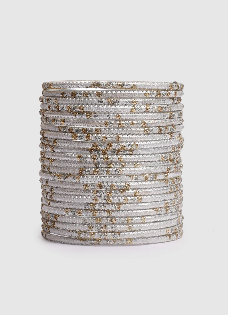 Girls Silver Dot Bangles - Image 3