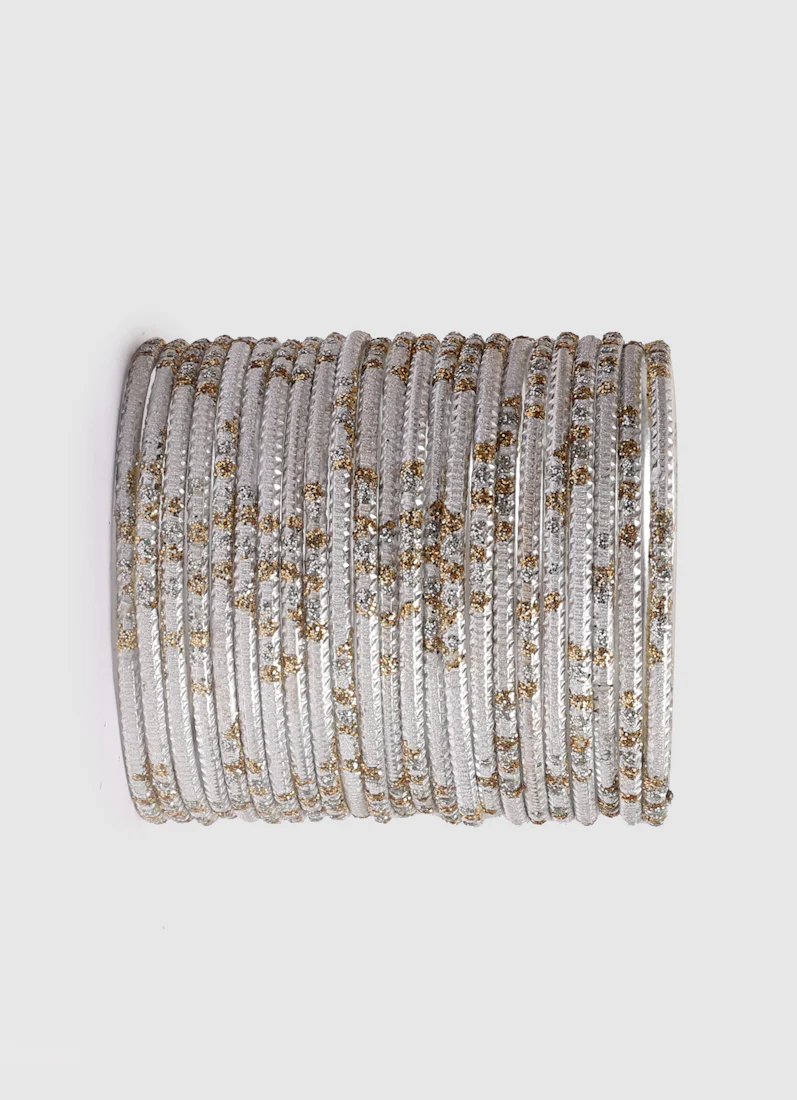 Girls Silver Dot Bangles - Image 4