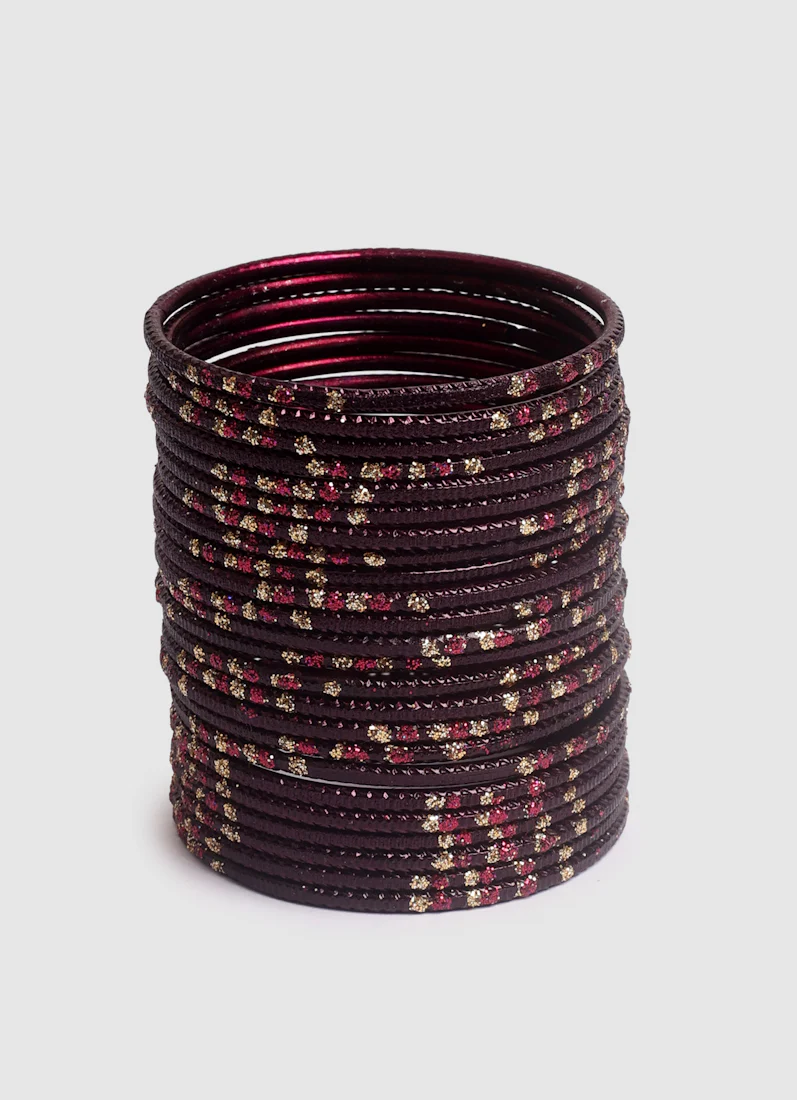 Girls Wine Dot Bangles - Image 2