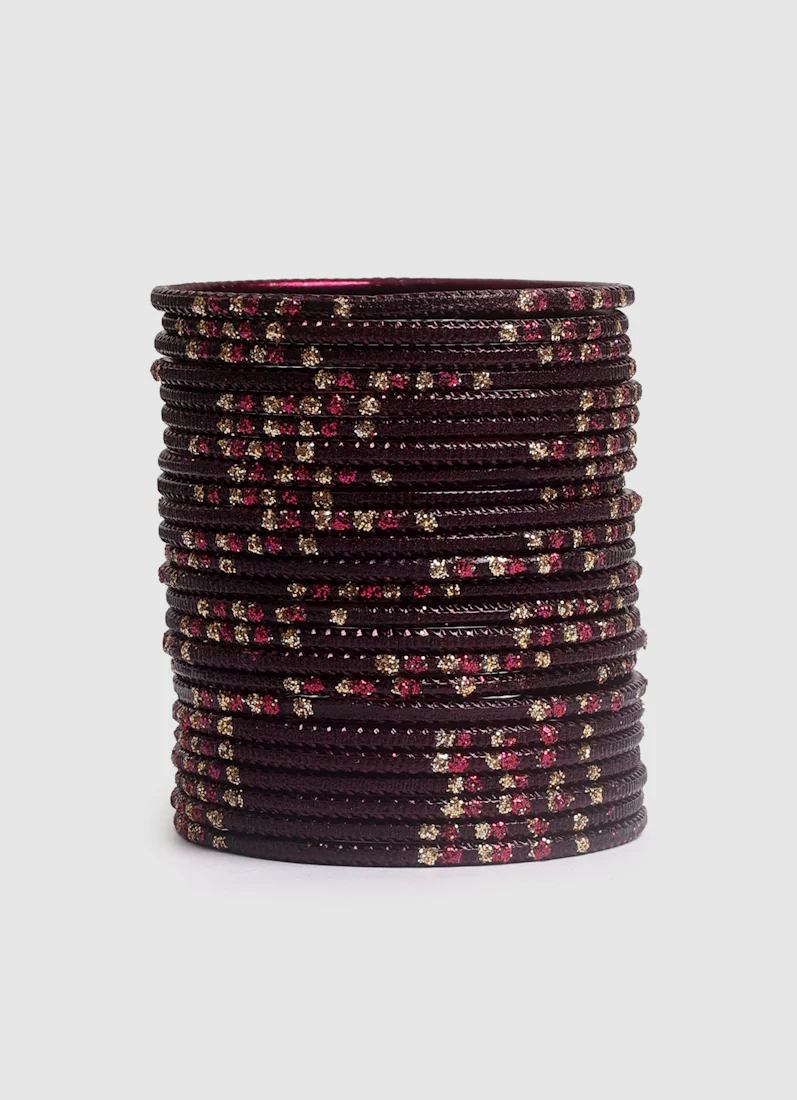 Girls Wine Dot Bangles - Image 3