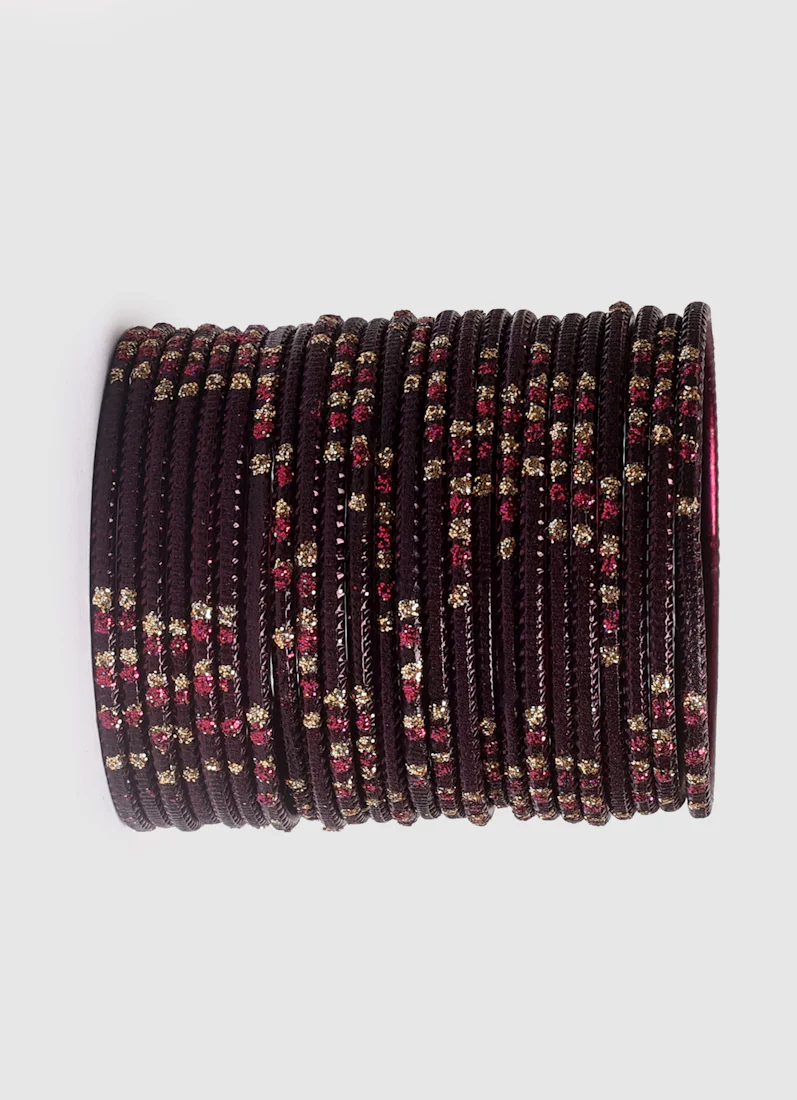 Girls Wine Dot Bangles - Image 4