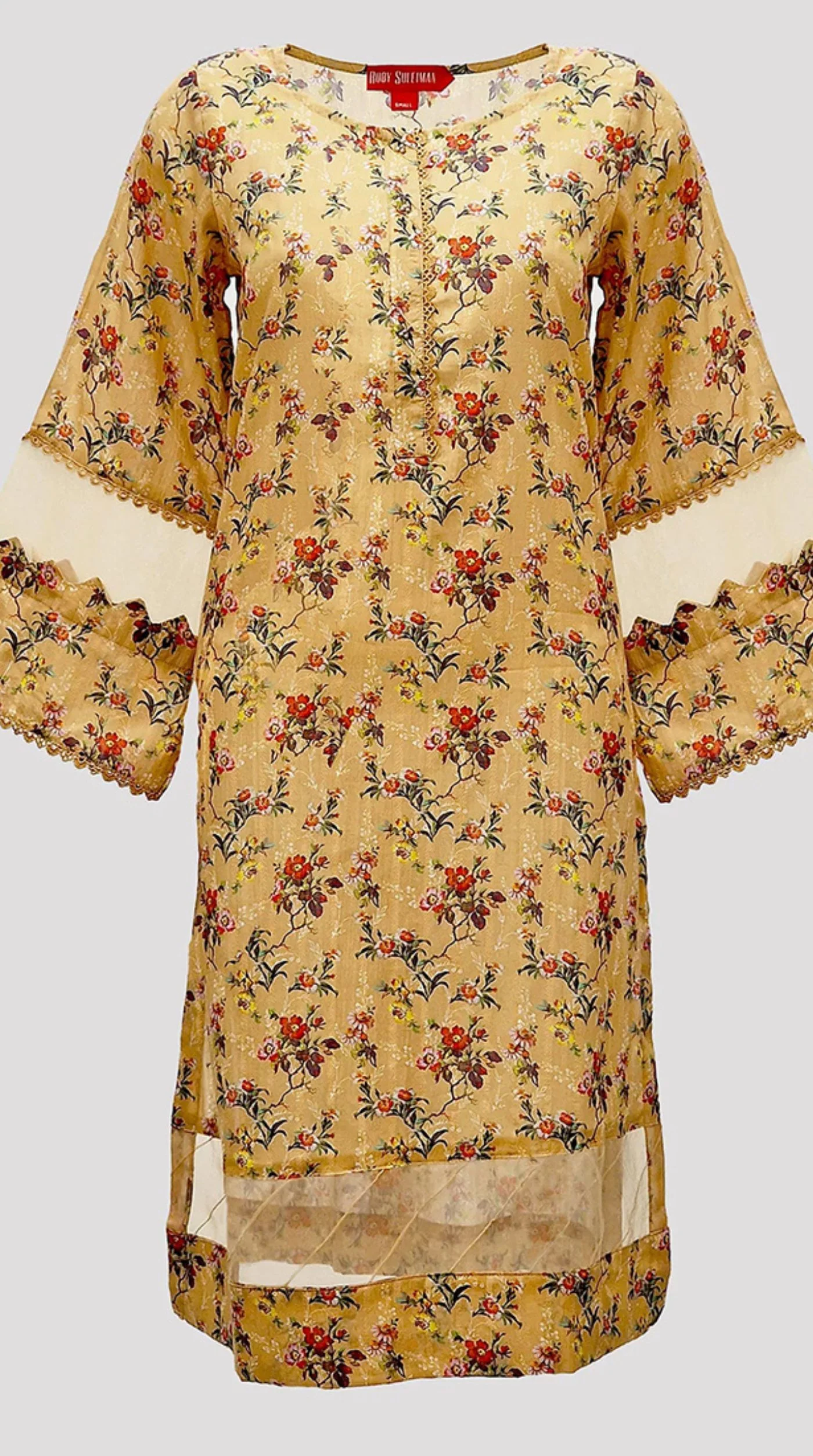 Gold Lawn Printed Co-ord Set - Image 2