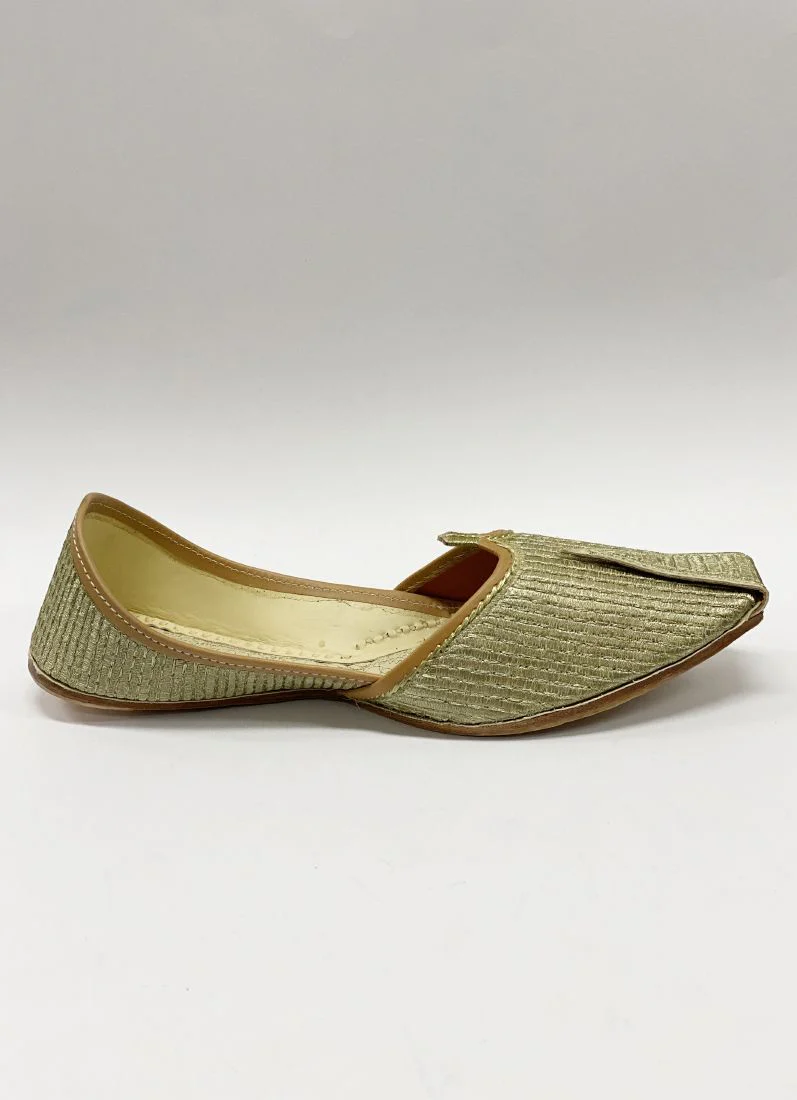 Gold Zari Mens Jutti - Image 3
