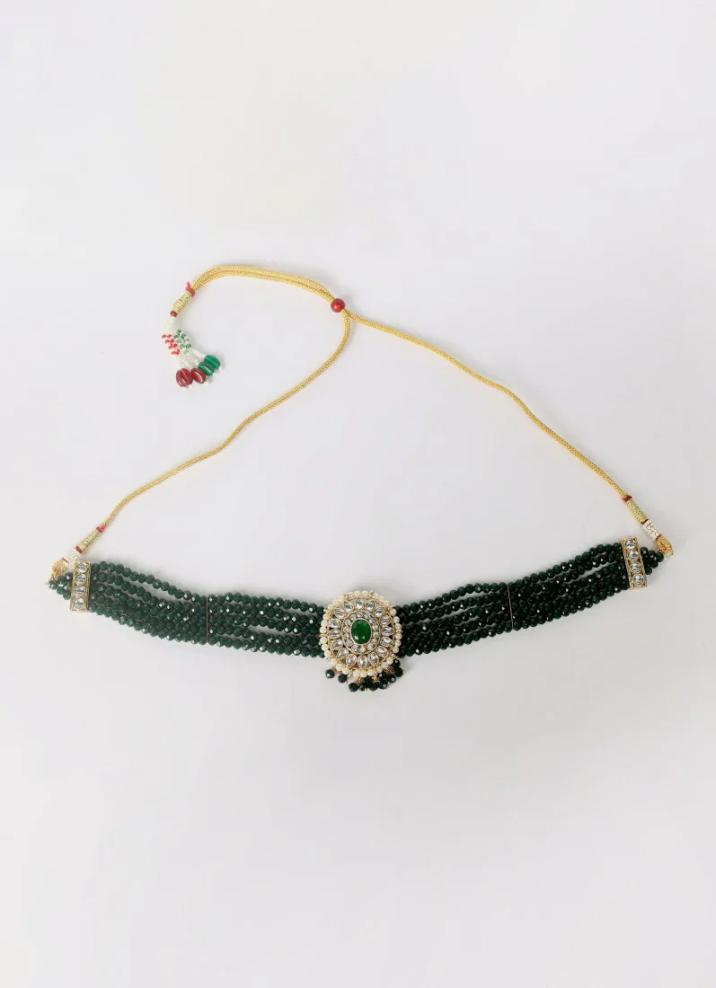 Green Crystal Chocker set - Image 6
