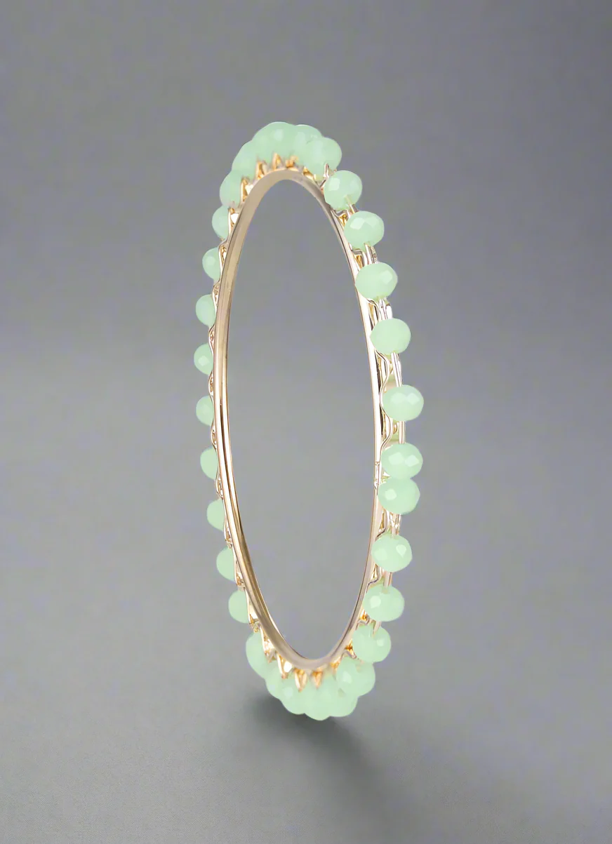 Green Crystal Kids Bangle Sets - Image 2