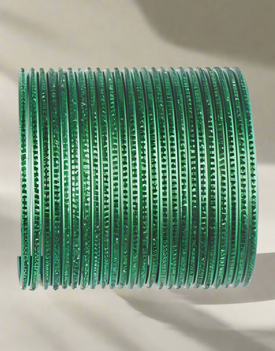Green Glitter Bangles - Image 3