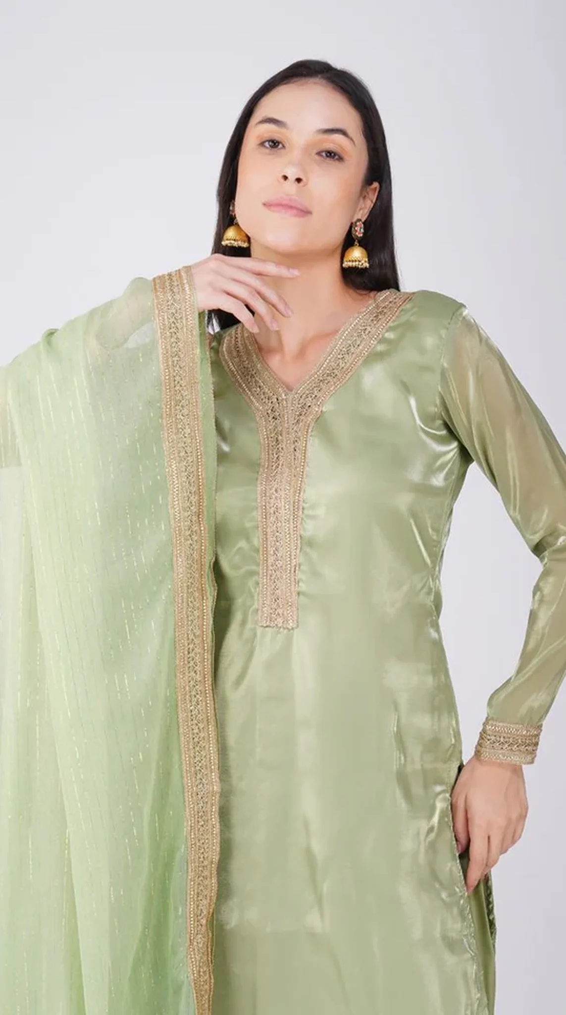 Green Straight Cut Suit Set - Image 4
