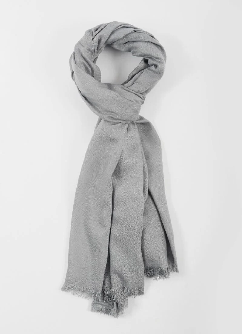 Grey Cotton Poly Soft scarf - Image 2
