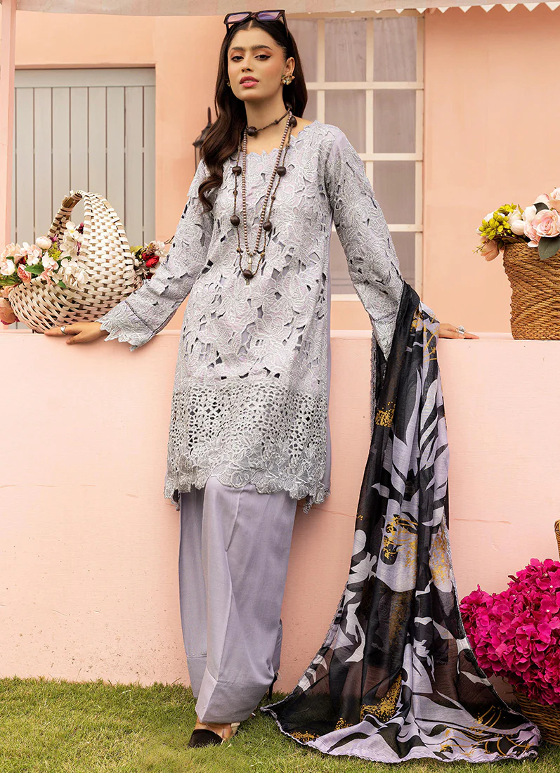 Grey Cutwork Suit Set - Image 3