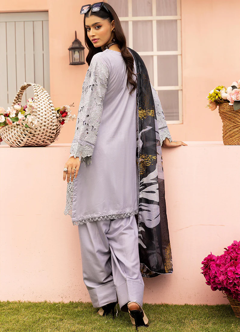 Grey Cutwork Suit Set - Image 4