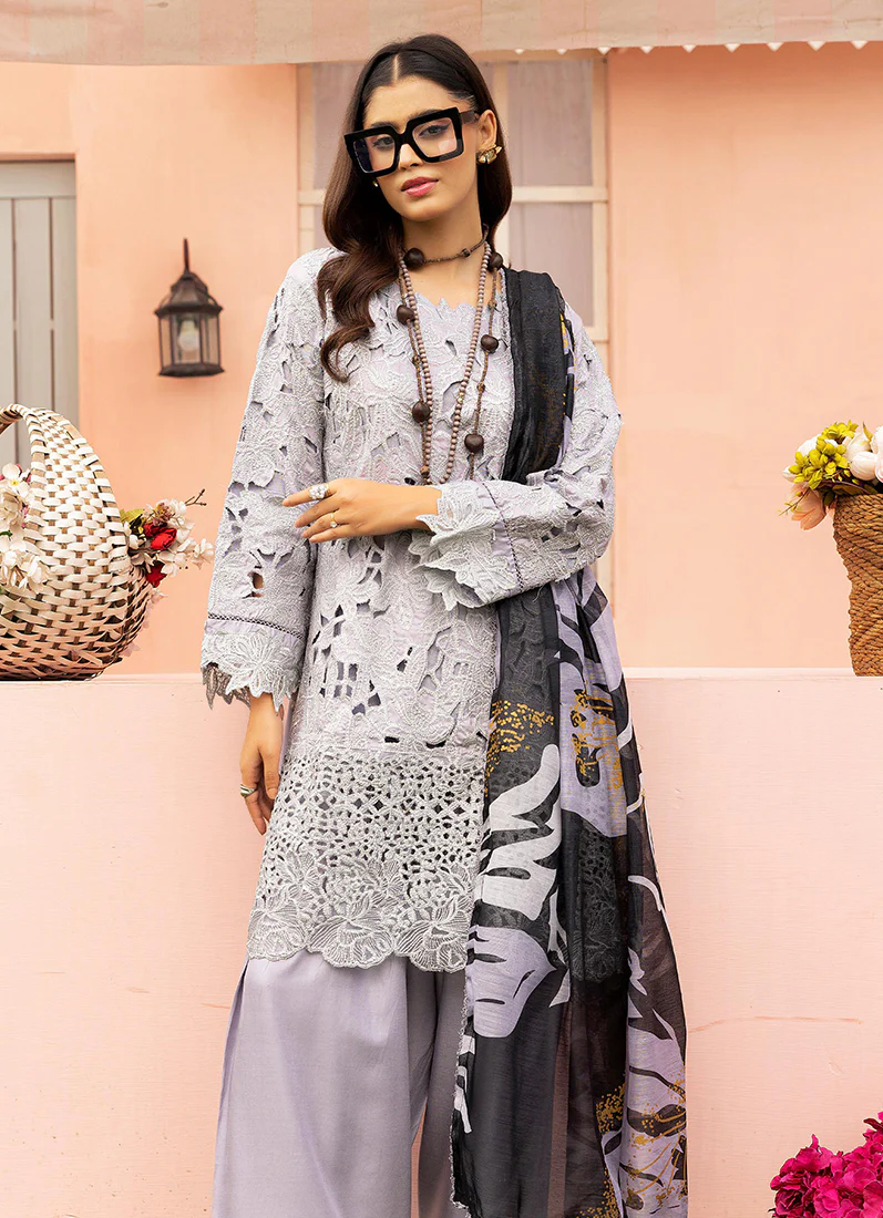 Grey Cutwork Suit Set - Image 5