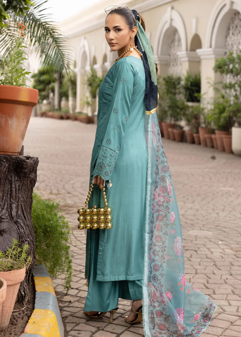 Jade Chikenkari Handwork Suit Set - Image 4
