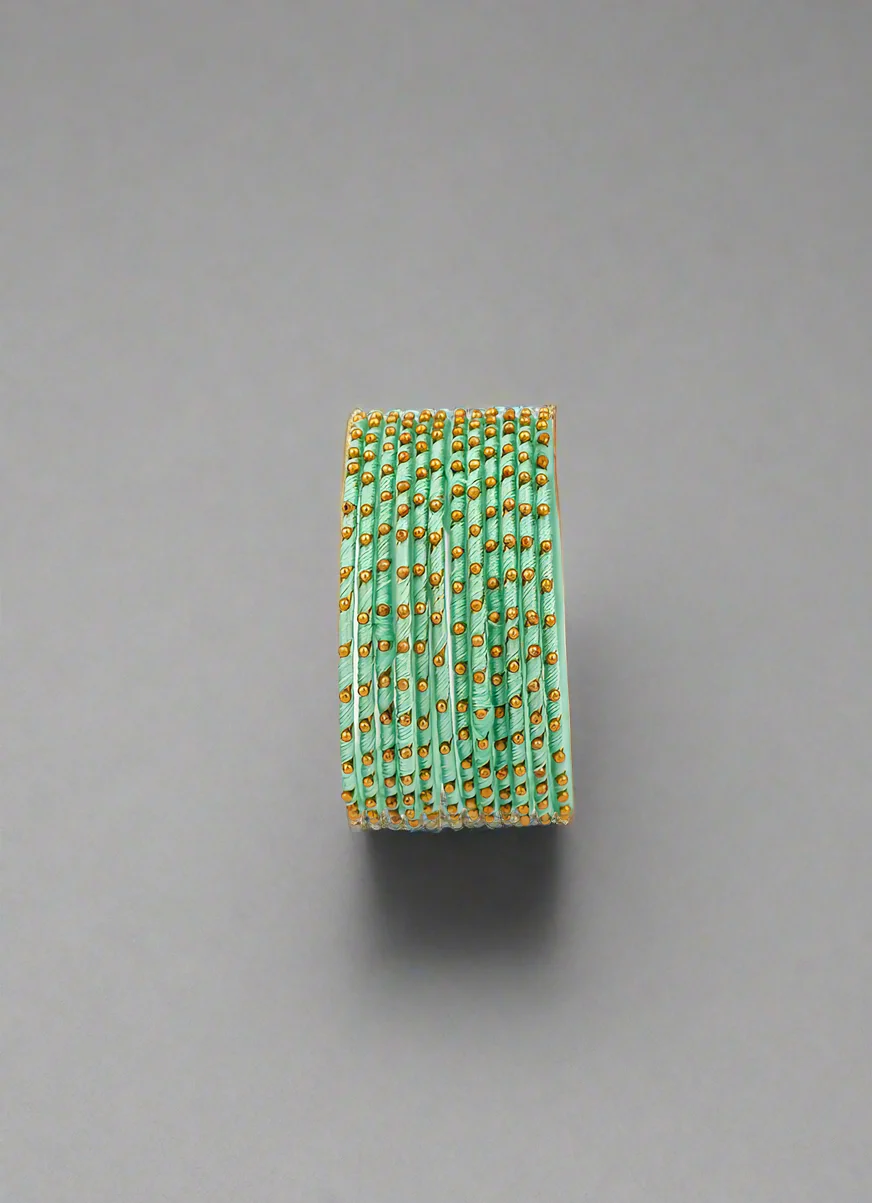 Kids Mint Green Bangles Set - Image 2