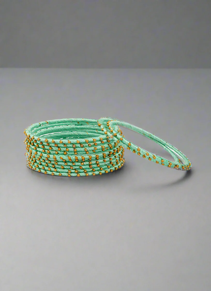 Kids Mint Green Bangles Set - Image 3