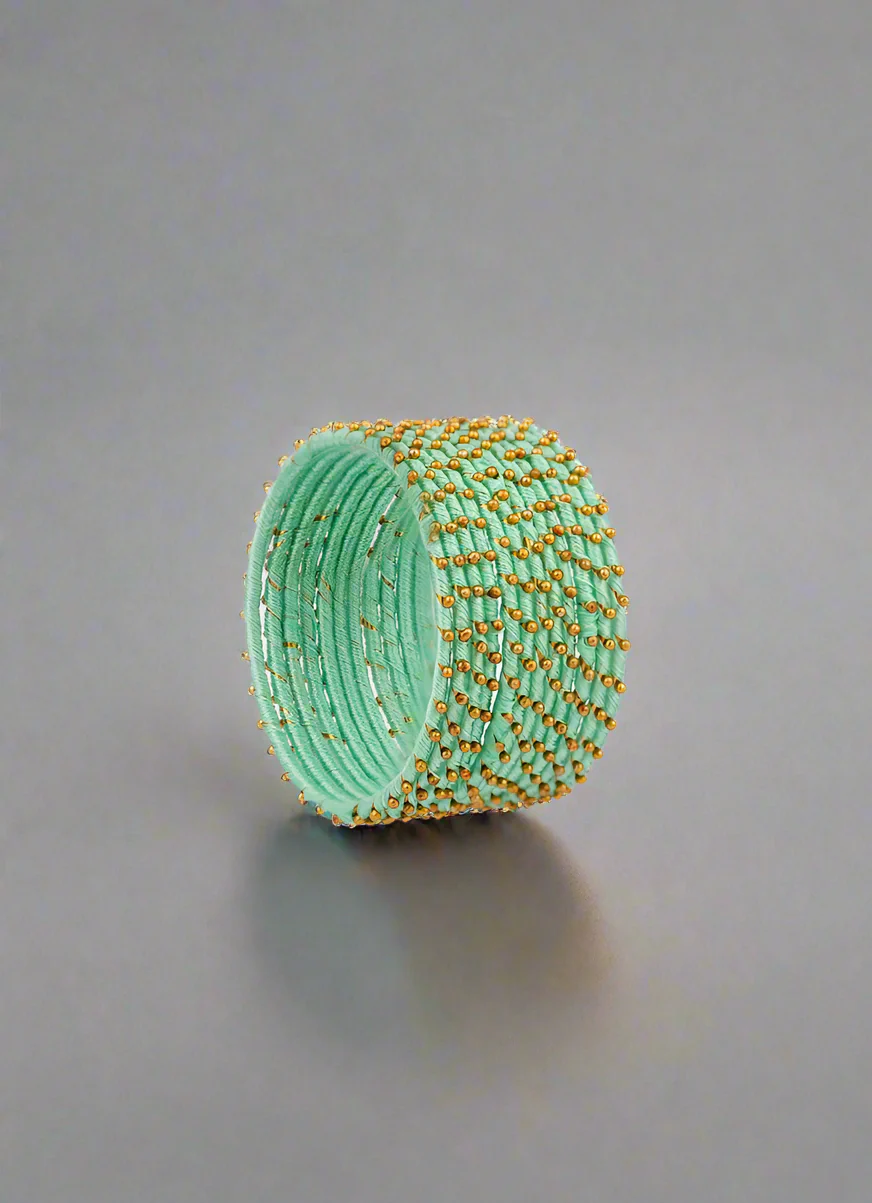 Kids Mint Green Bangles Set - Image 4