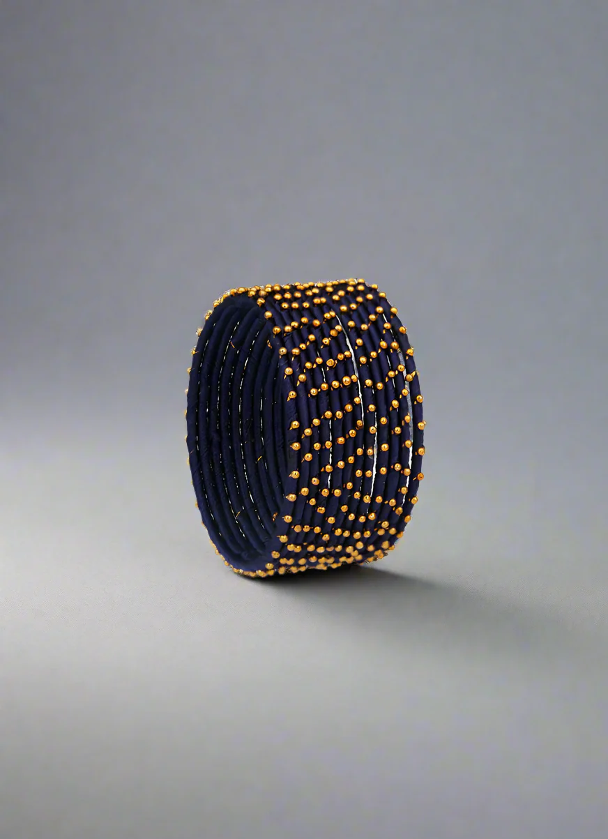 Kids Navy Blue Bangles Set - Image 2