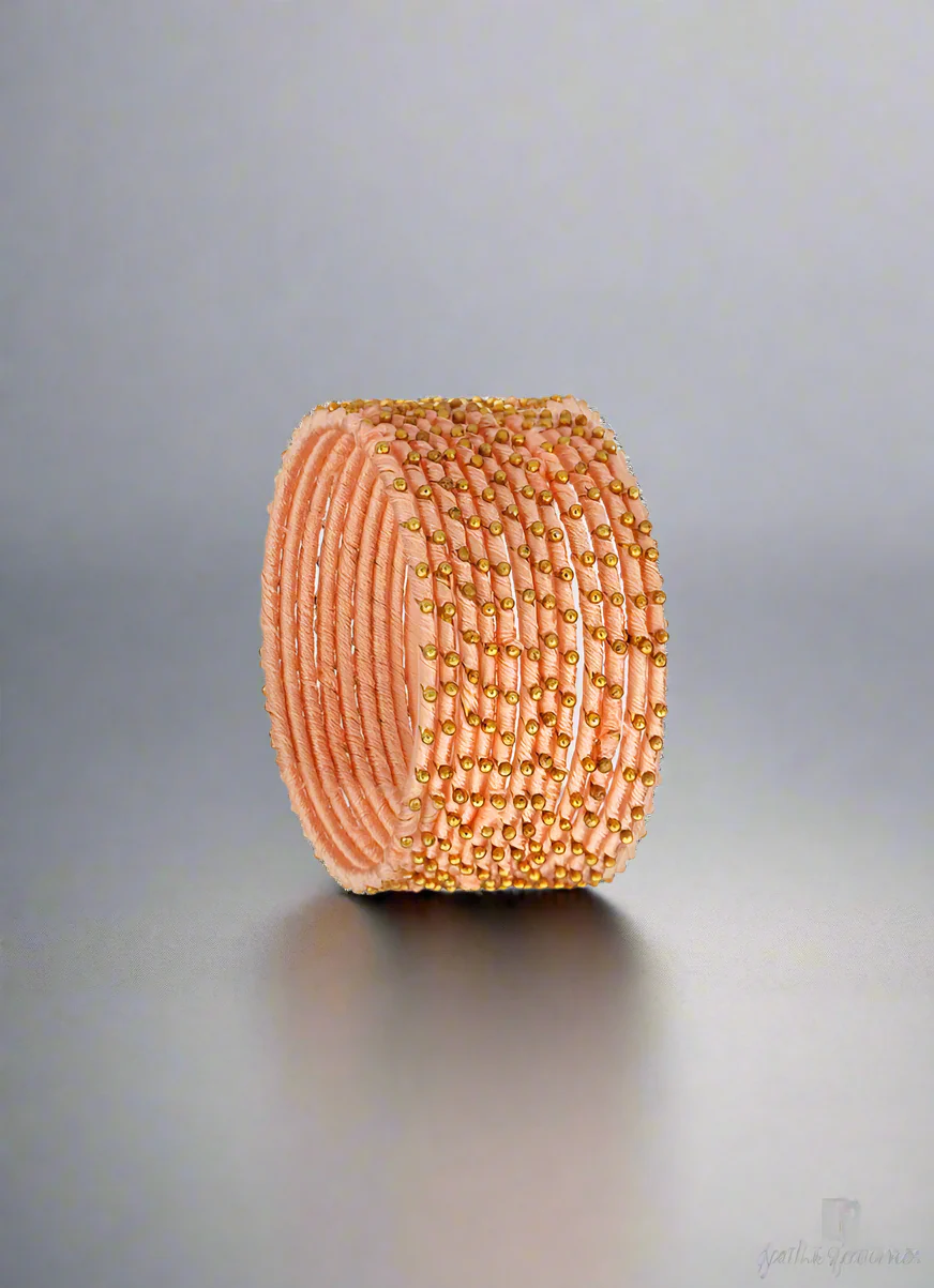 Kids Peach Bangles Set - Image 2