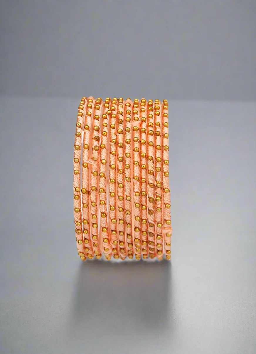 Kids Peach Bangles Set - Image 3