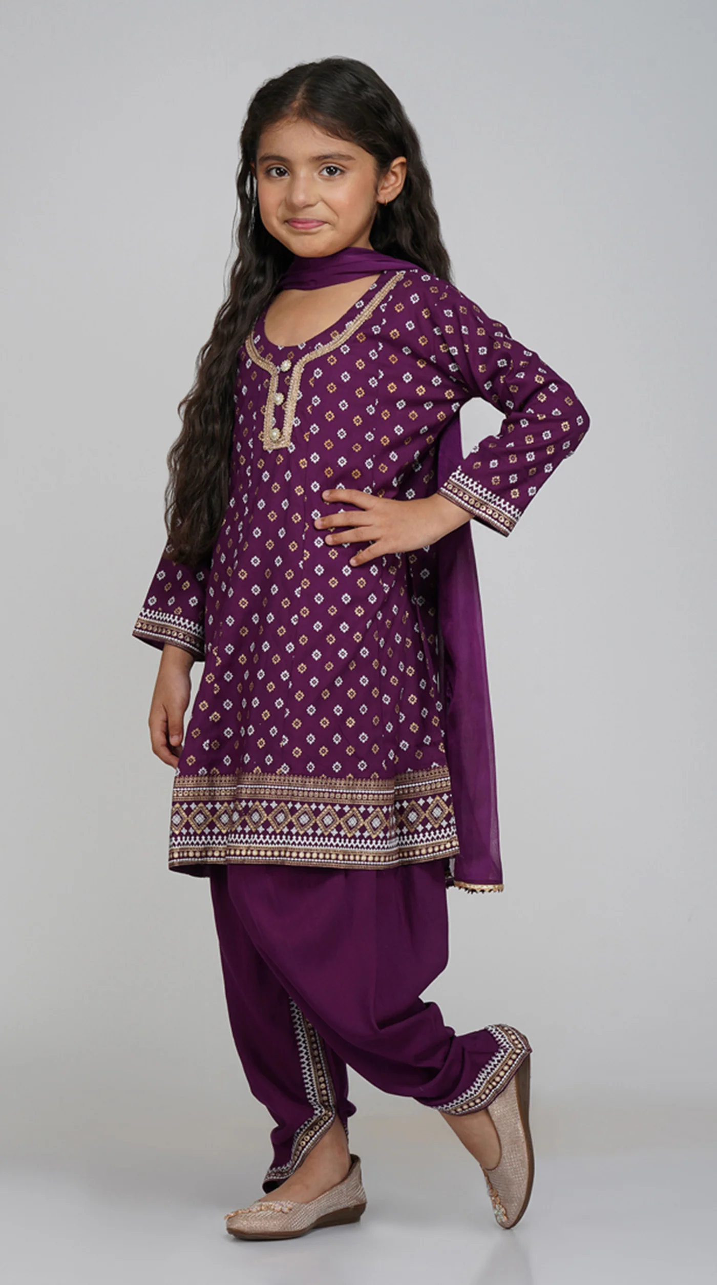 Kids  Rayon A-Line Suit Set - Image 2