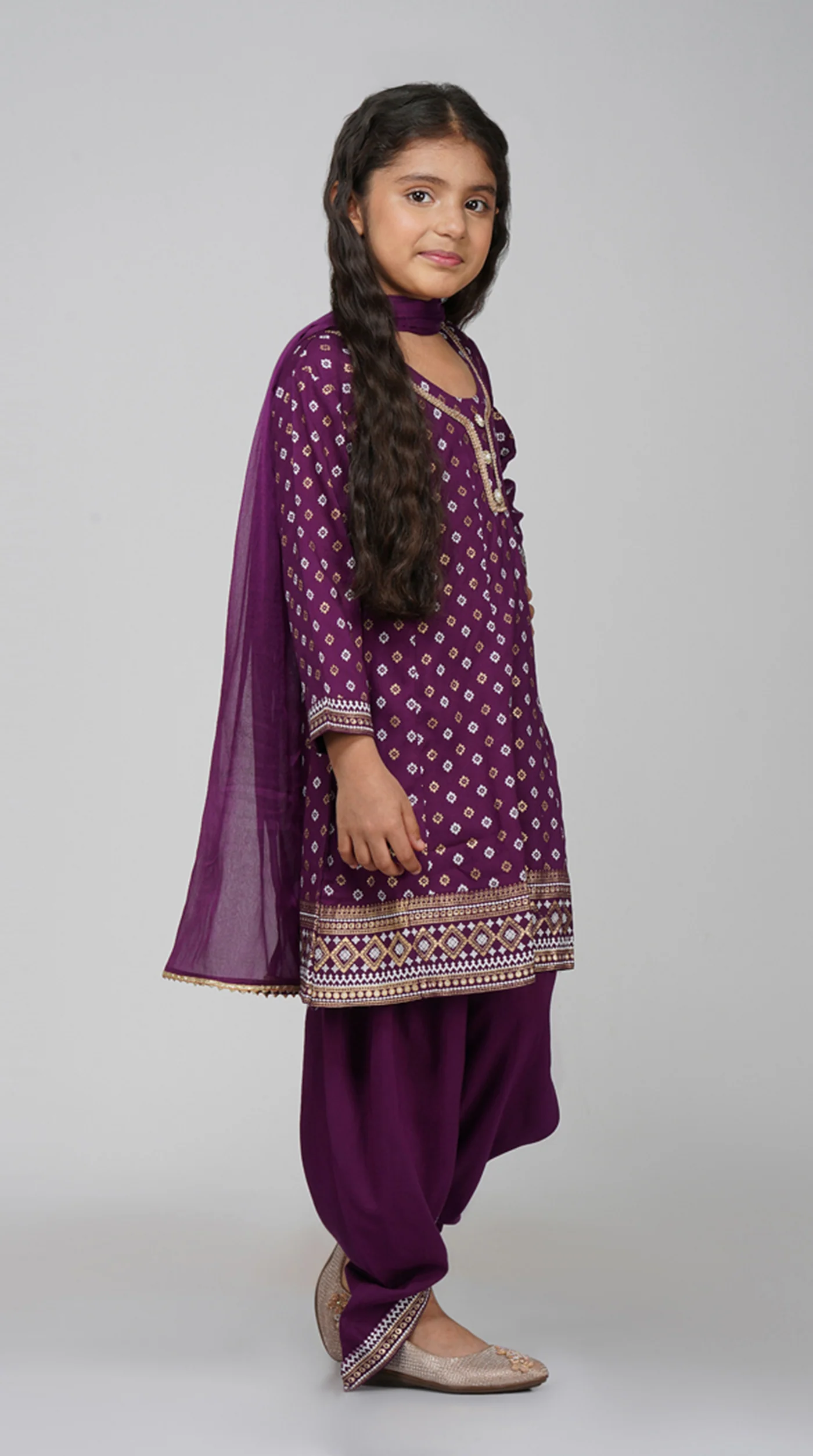 Kids  Rayon A-Line Suit Set - Image 4