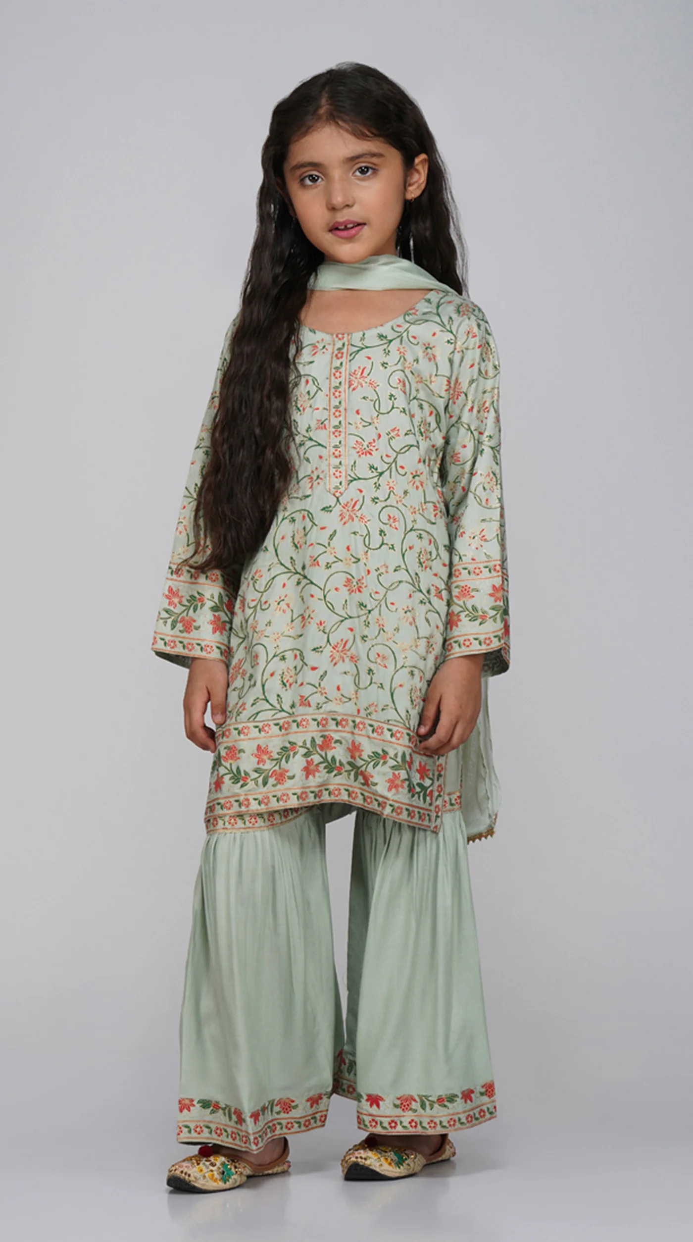 Kids  Rayon Gharara Suit Set - Image 2