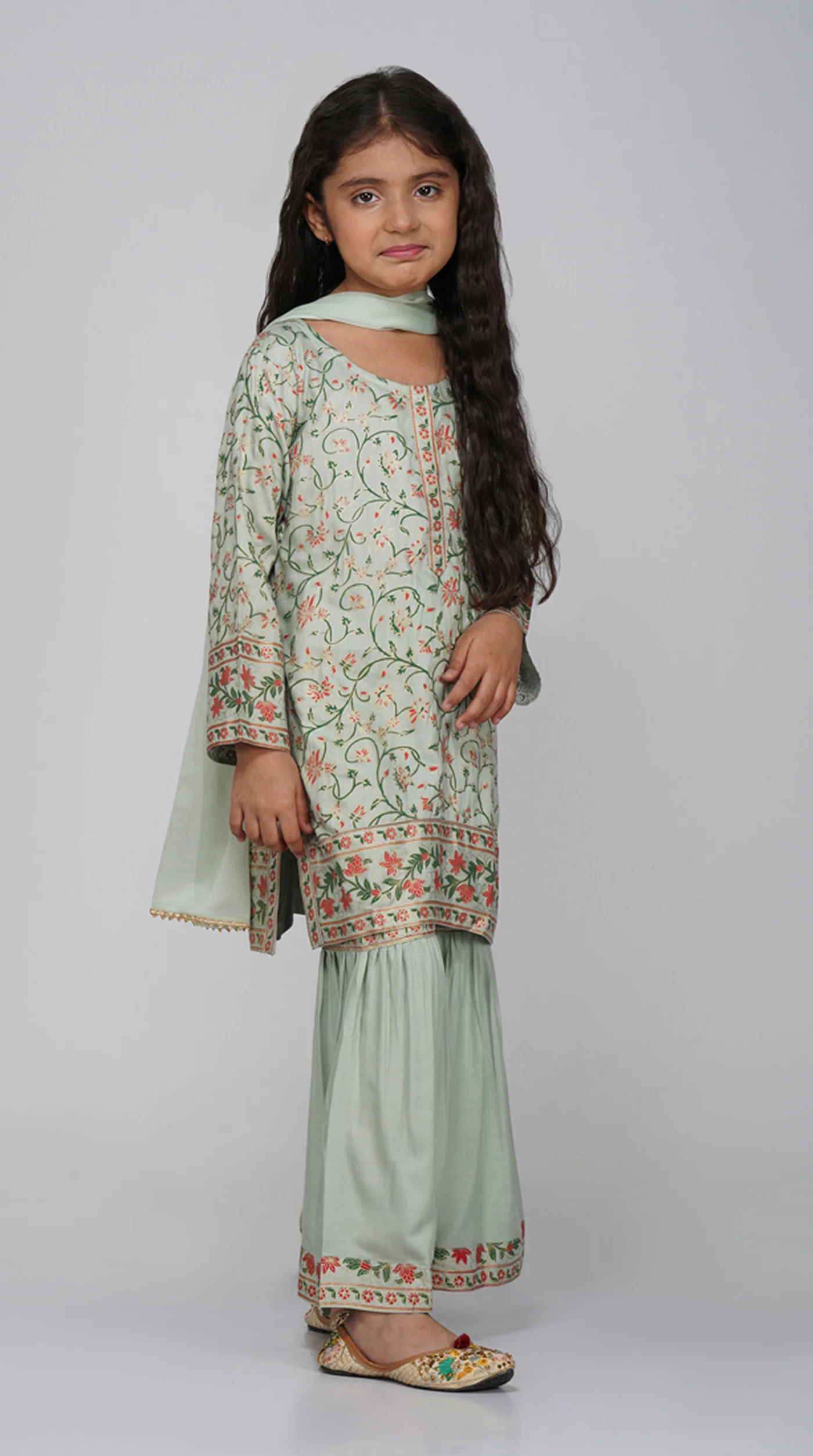 Kids  Rayon Gharara Suit Set - Image 4