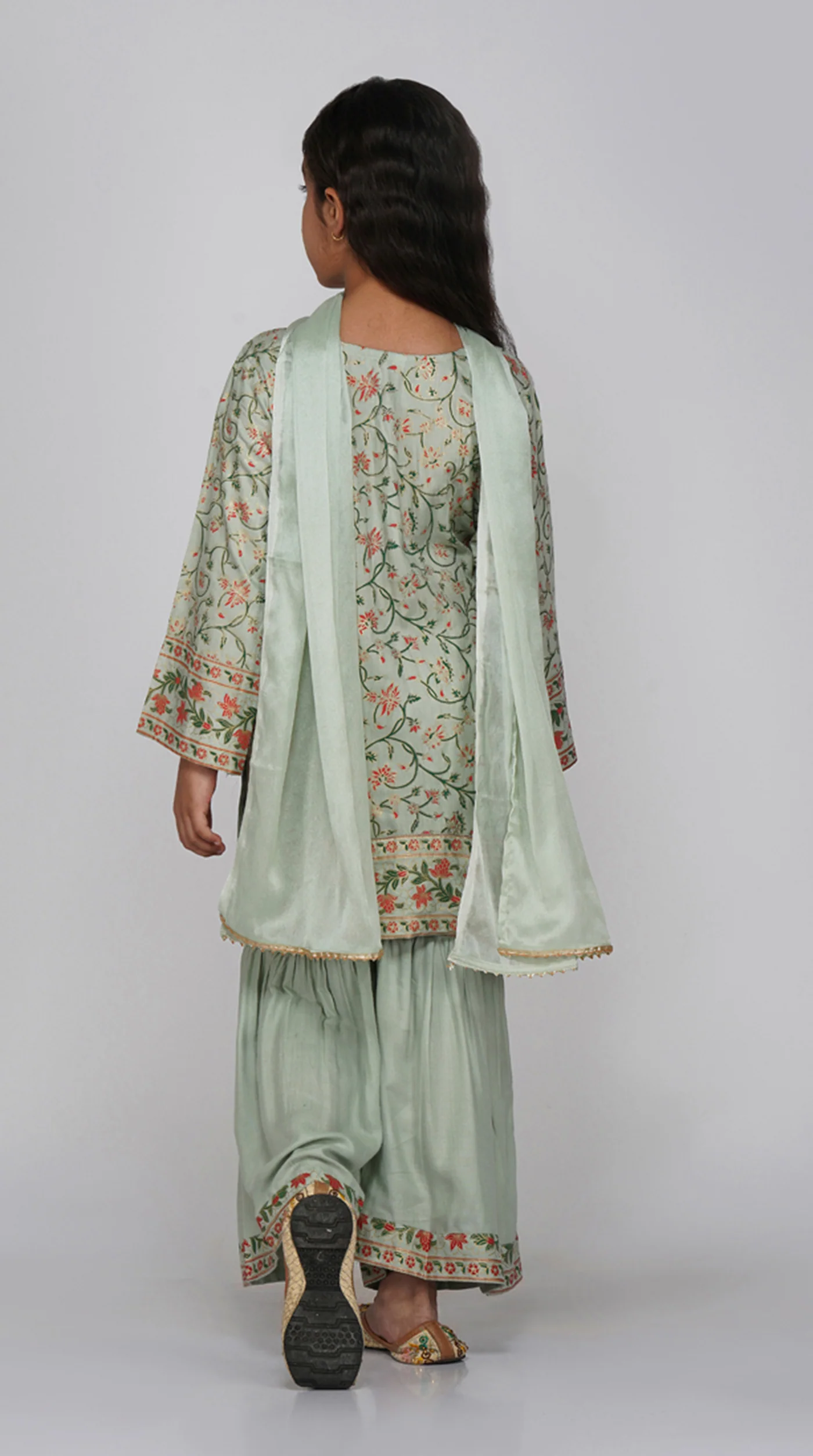 Kids  Rayon Gharara Suit Set - Image 5