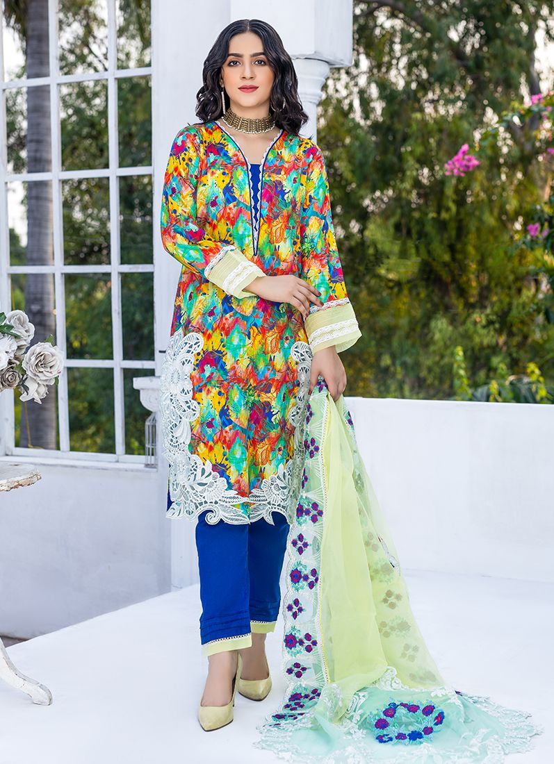 Lemon Digital Printed Suit Set - Image 4