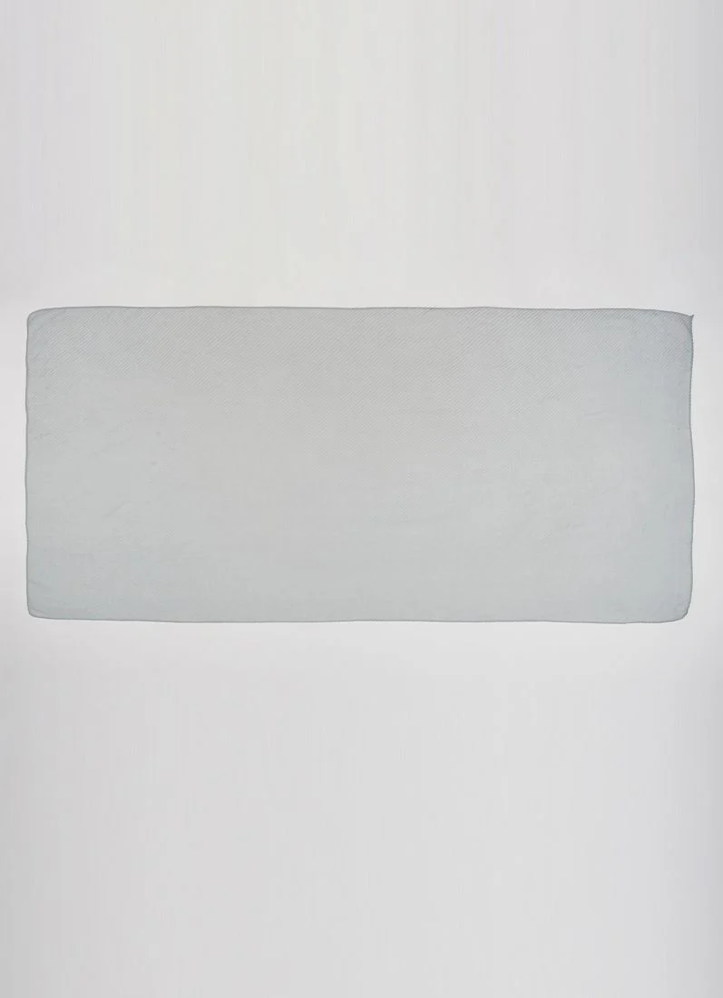 Light Blue Cotton Crinkled scarf - Image 3