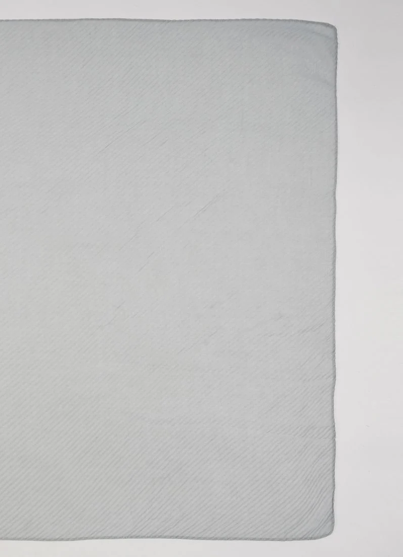 Light Blue Cotton Crinkled scarf - Image 4