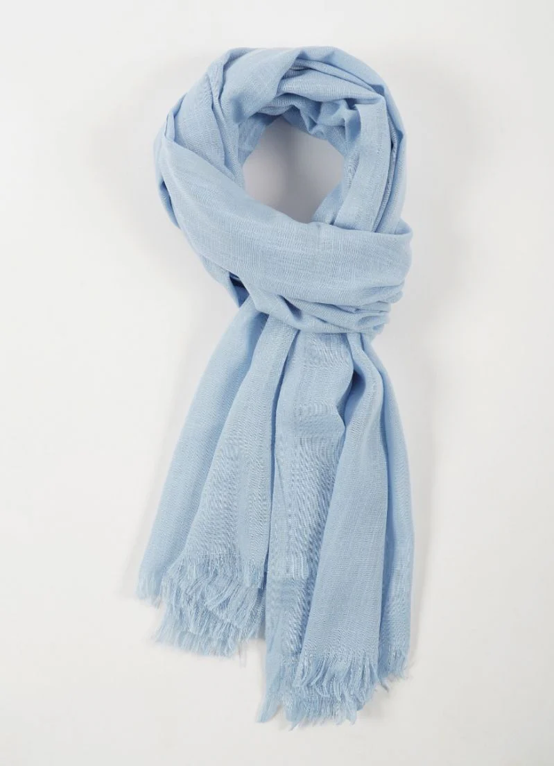 Light Blue Cotton Soft scarf - Image 2