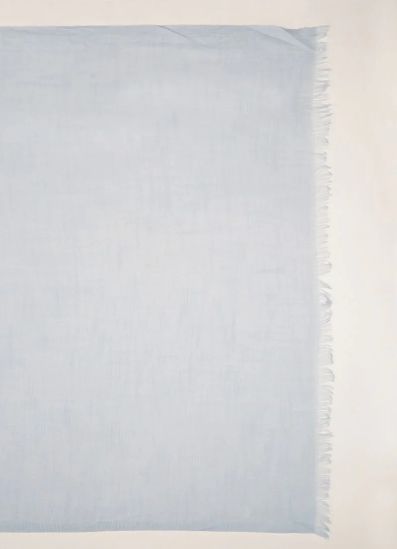 Light Blue Cotton Soft scarf - Image 4
