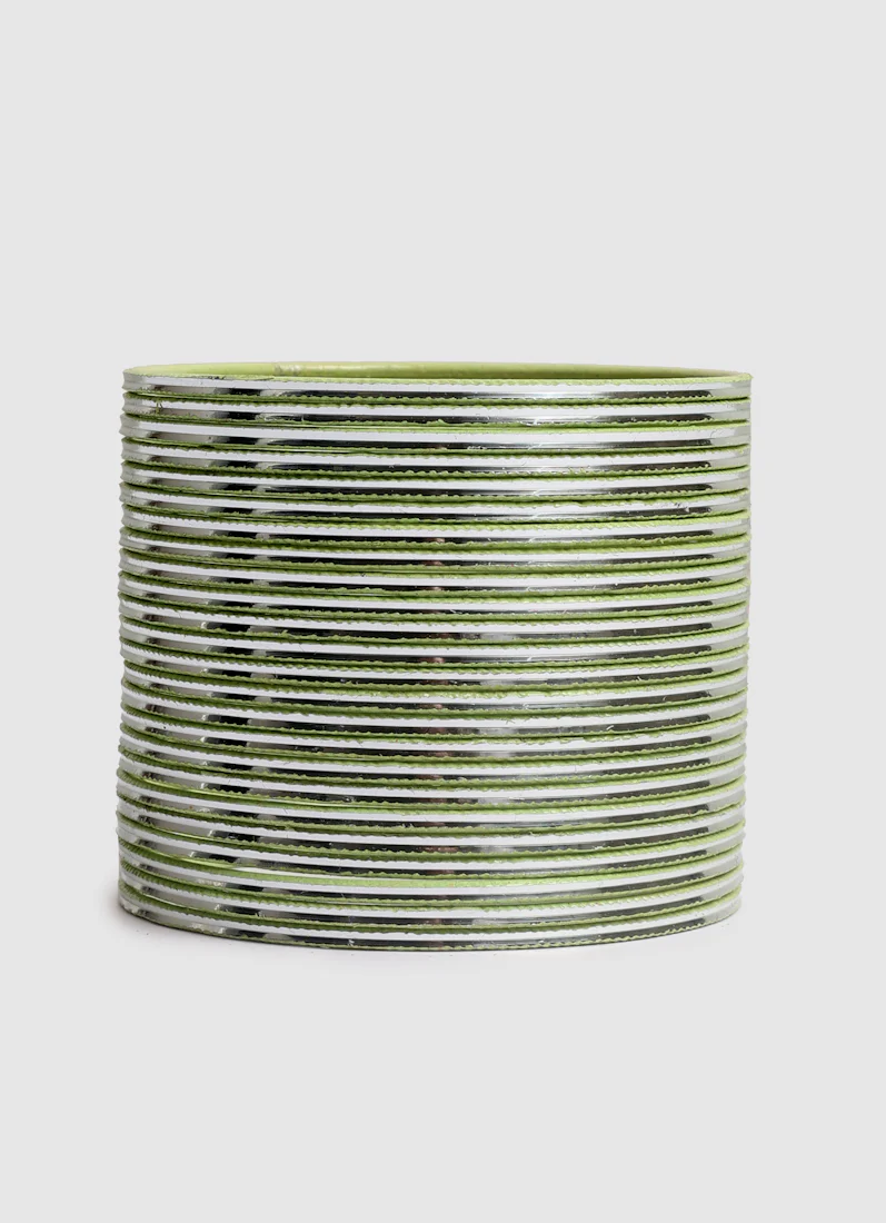 Light Green Shining Bangle Set â€“ Elegant Stackable Bangles for Women - Image 2