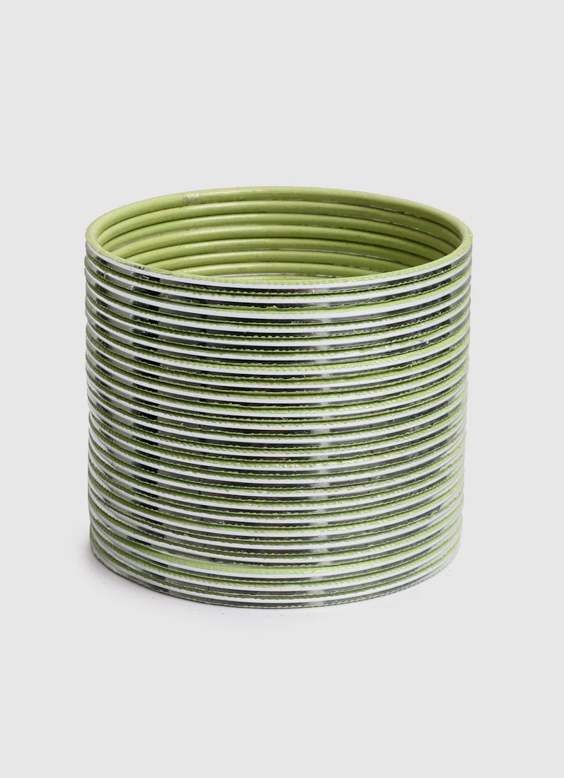 Light Green Shining Bangle Set â€“ Elegant Stackable Bangles for Women - Image 5