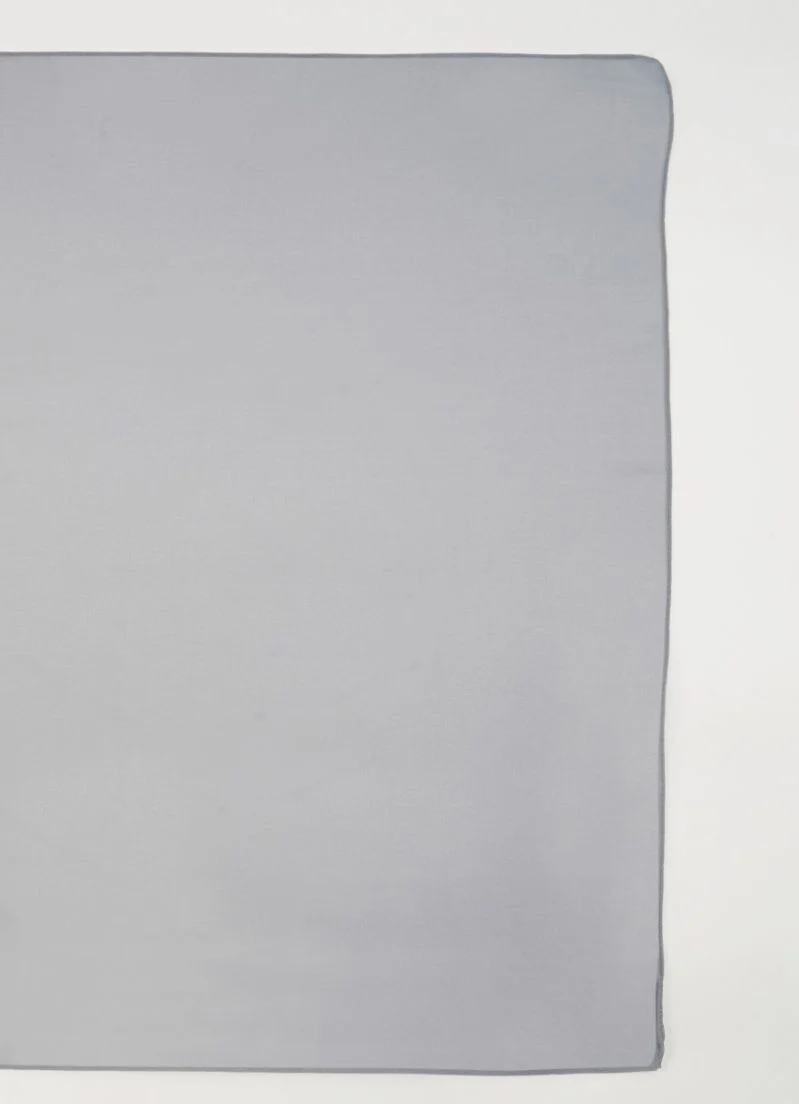 Light Grey Georgette Soft scarf - Image 4